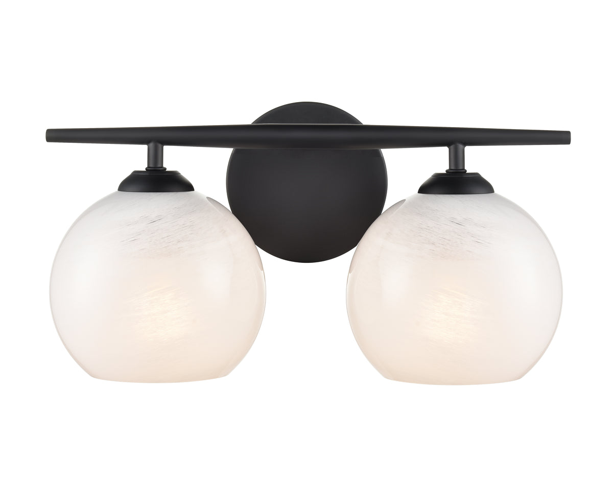 15.25'' Kimorra Matte Black 2 Light Bath Vanity