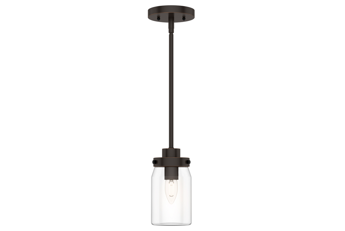 Devon Park 4.5-inch 1-light Onyx Bengal Pendant with Clear Glass