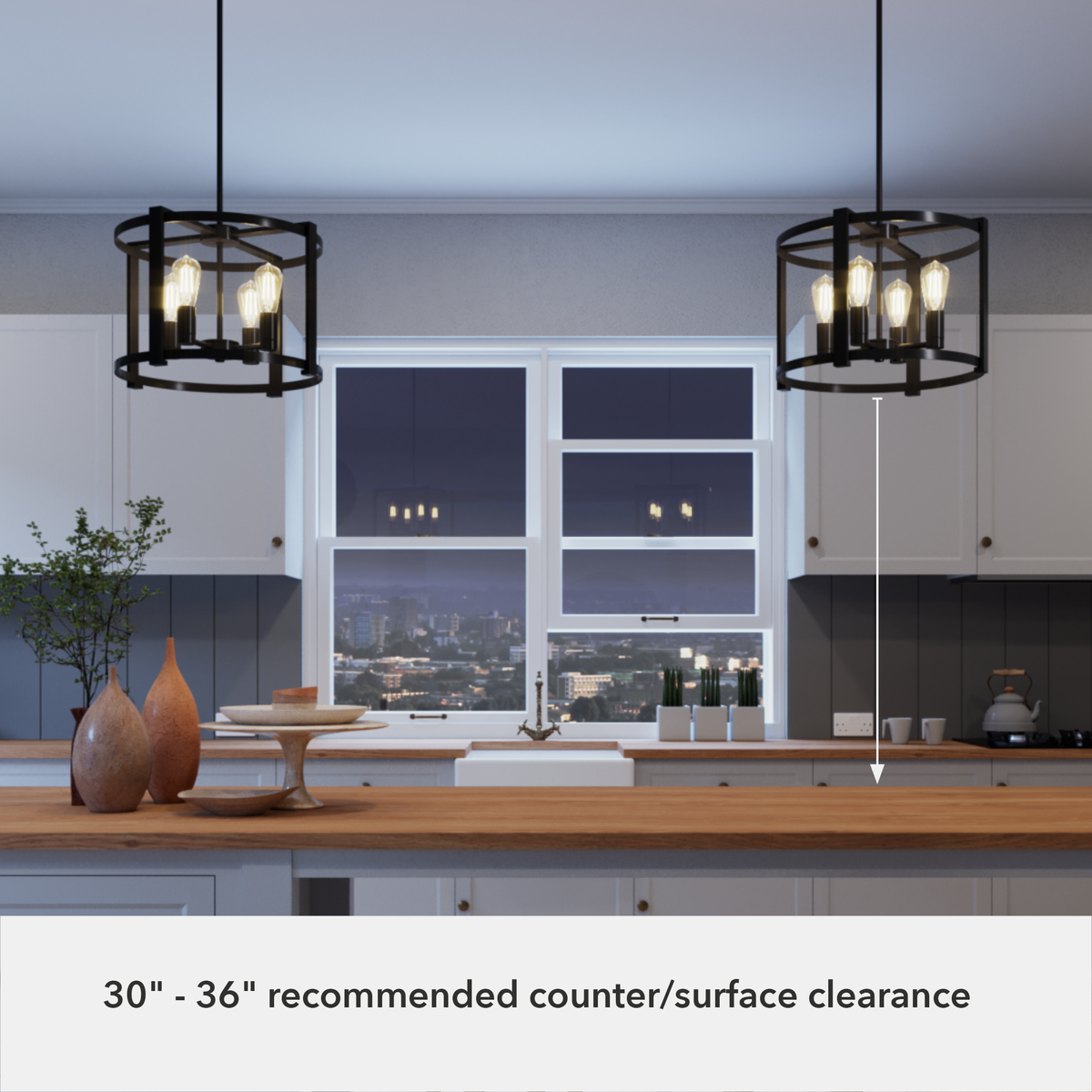 Astwood 18-inch 4-light Matte Black Drum Chandelier