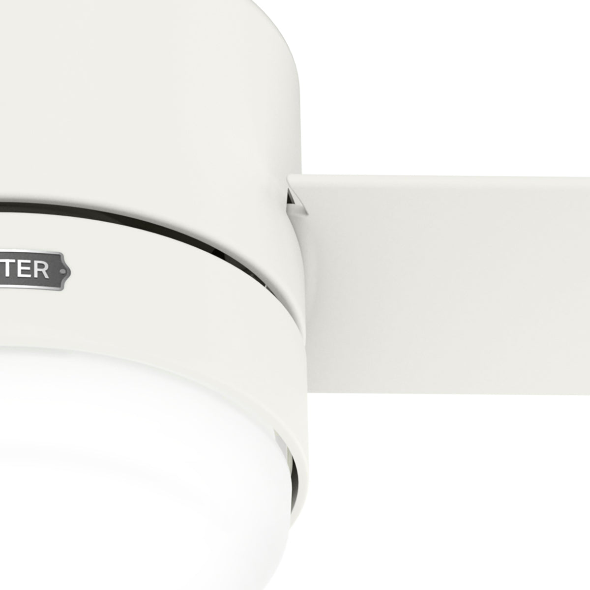 44 inch Gilmour Matte White Damp Rated Ceiling Fan with LED Light Kit and Handheld Remote