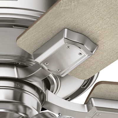 52 inch Crestfield Brushed Nickel Ceiling Fan with LED Light Kit and Handheld Remote