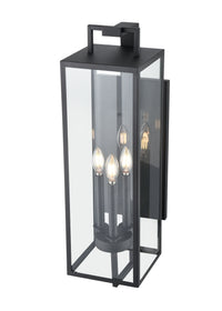 8'' Lamont Textured Black 3 Light Wall Sconce