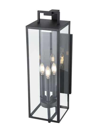 8'' Lamont Textured Black 3 Light Wall Sconce