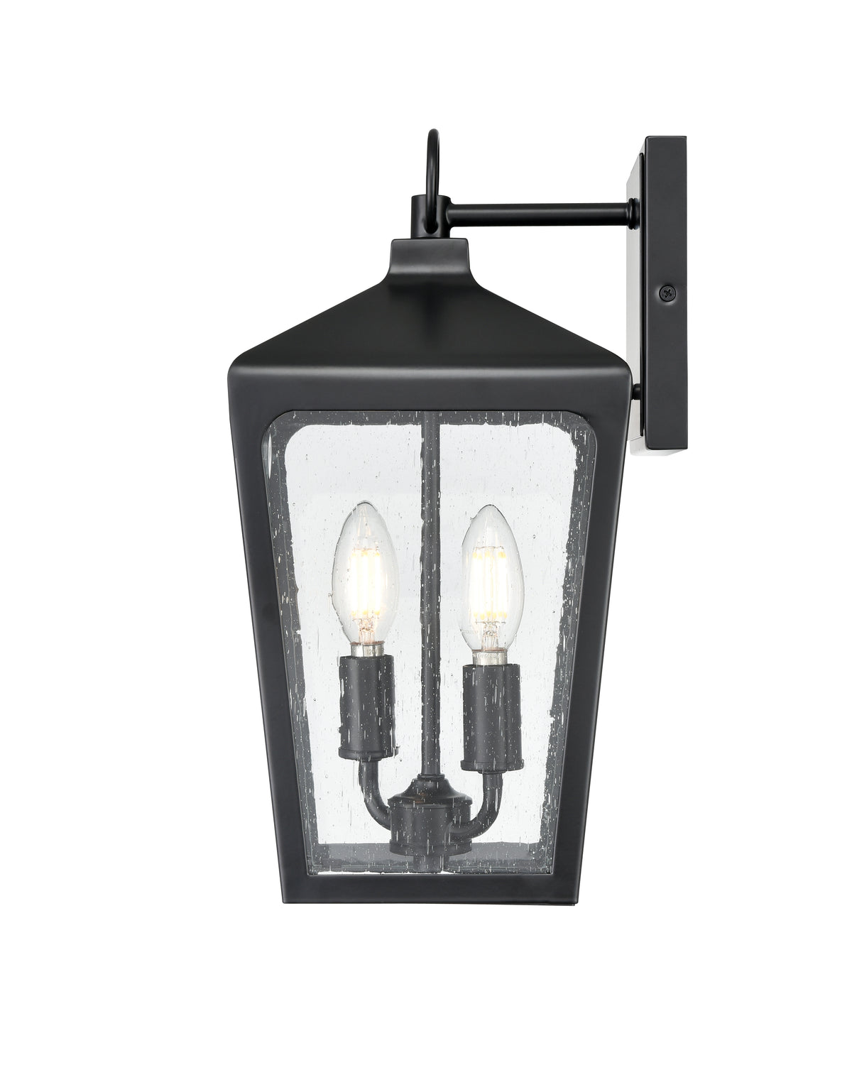 8.5'' Brooks Powder Coated Black 2 Light Wall Sconce