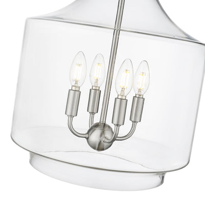 19'' Mahannah Brushed Nickel 4 Light Pendant