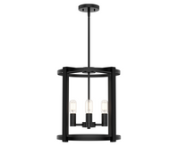 Astwood 16-inch 4-light Matte Black Drum Chandelier