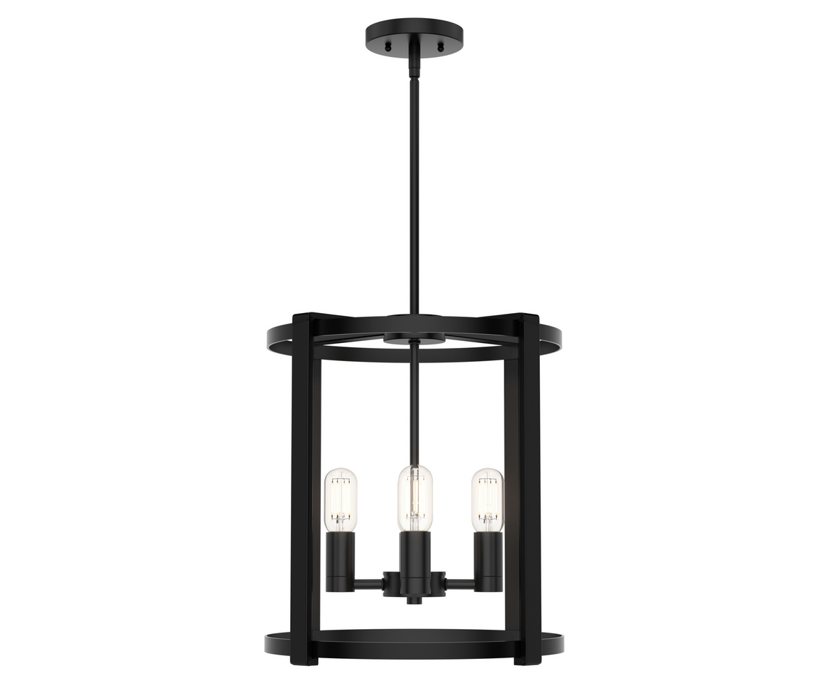 Astwood 16-inch 4-light Matte Black Drum Chandelier