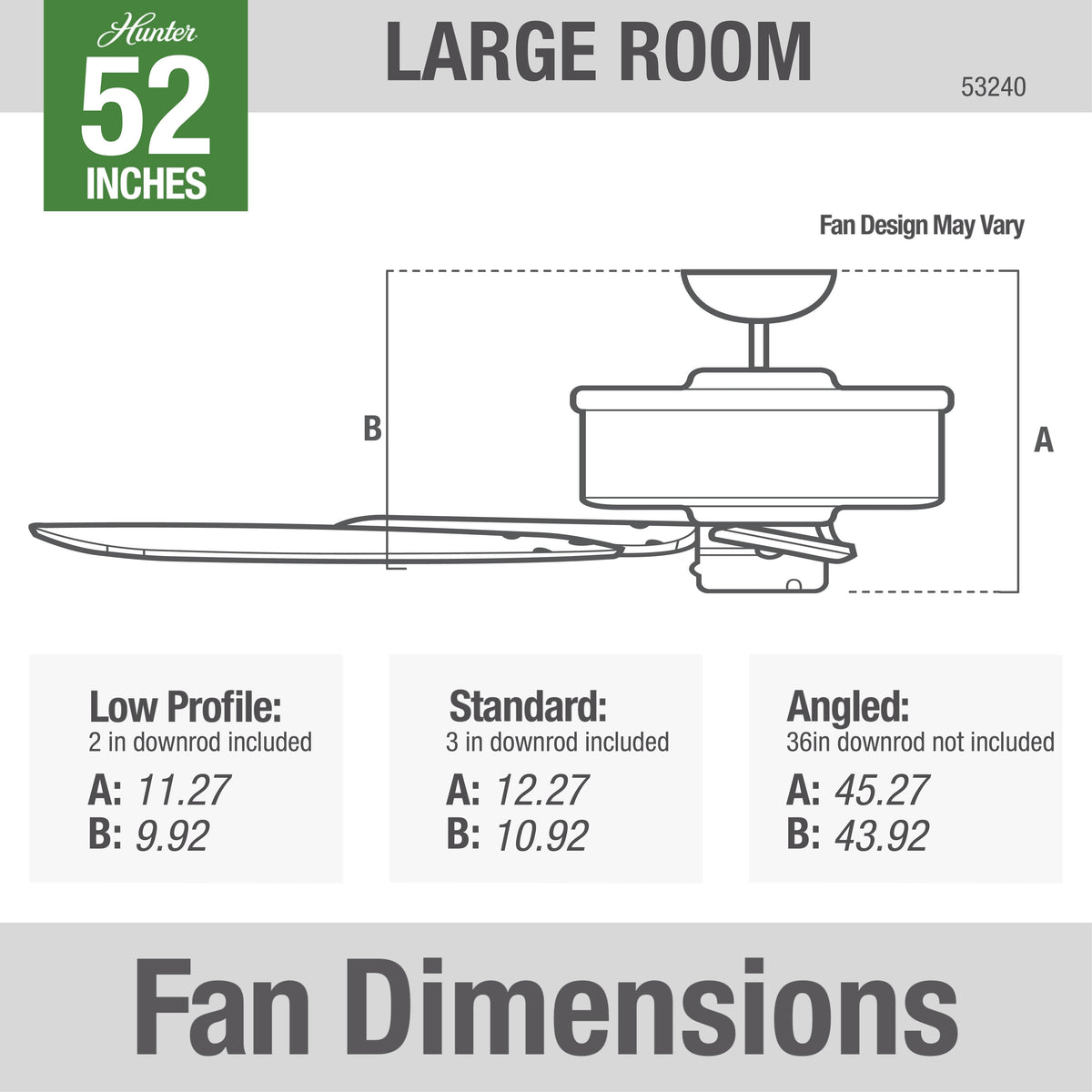 52 inch Builder Snow White Ceiling Fan and Pull Chain