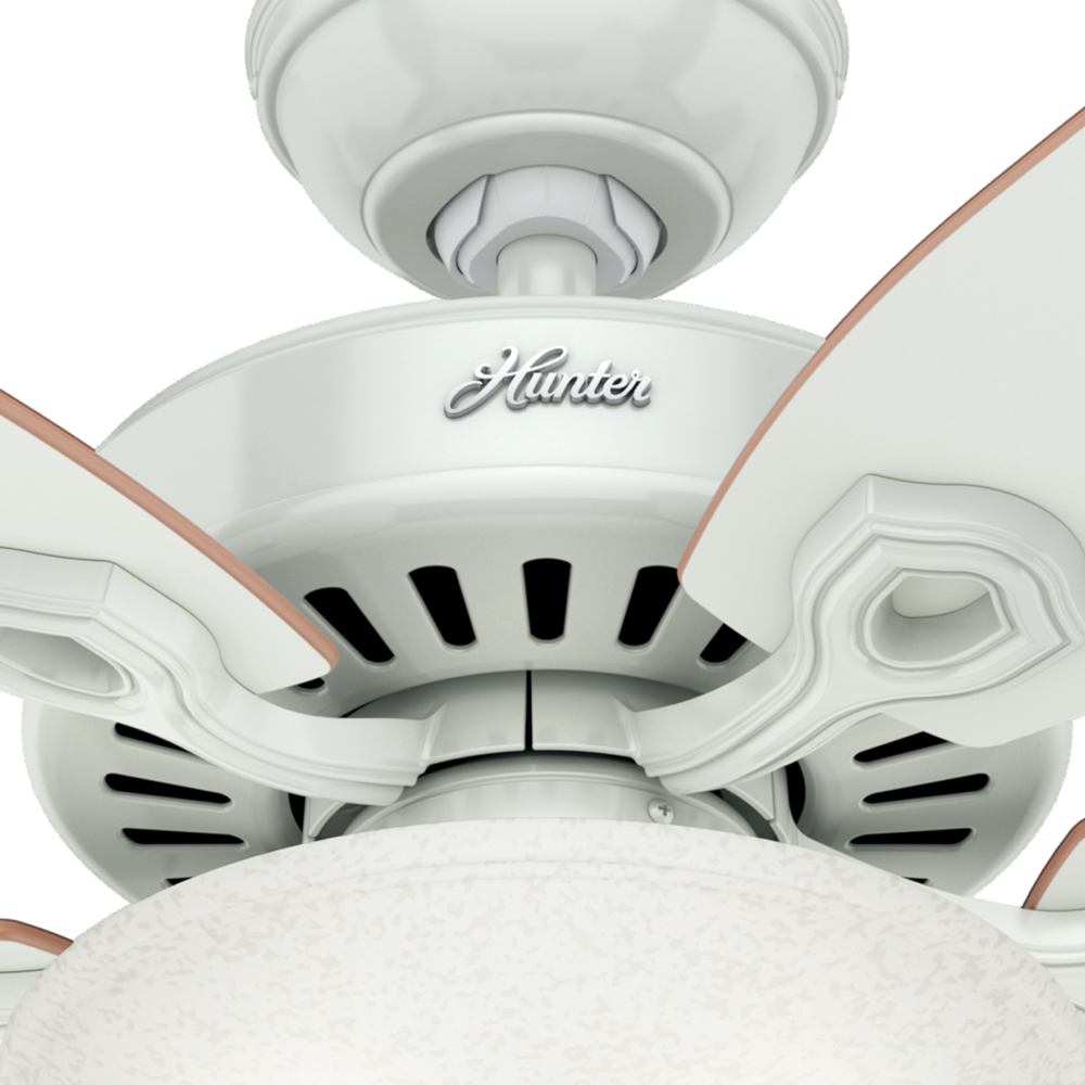 52 inch Builder White Ceiling Fan with LED Light Kit and Pull Chain