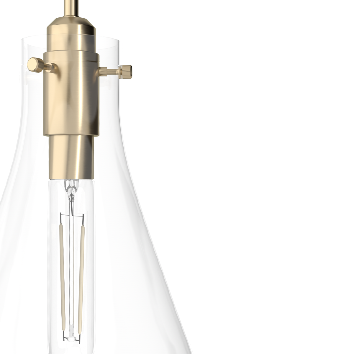 Lundin 9-inch 1-light Alturas Gold Pendant with Clear Glass