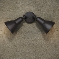 5.25''  Powder Coated Bronze 2 Light Flood Light