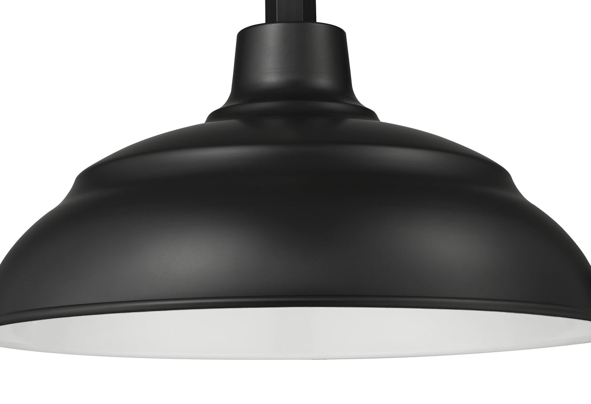 17-inch R Series Satin Black LED Warehouse Shade