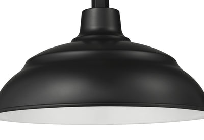 17-inch R Series Satin Black LED Warehouse Shade