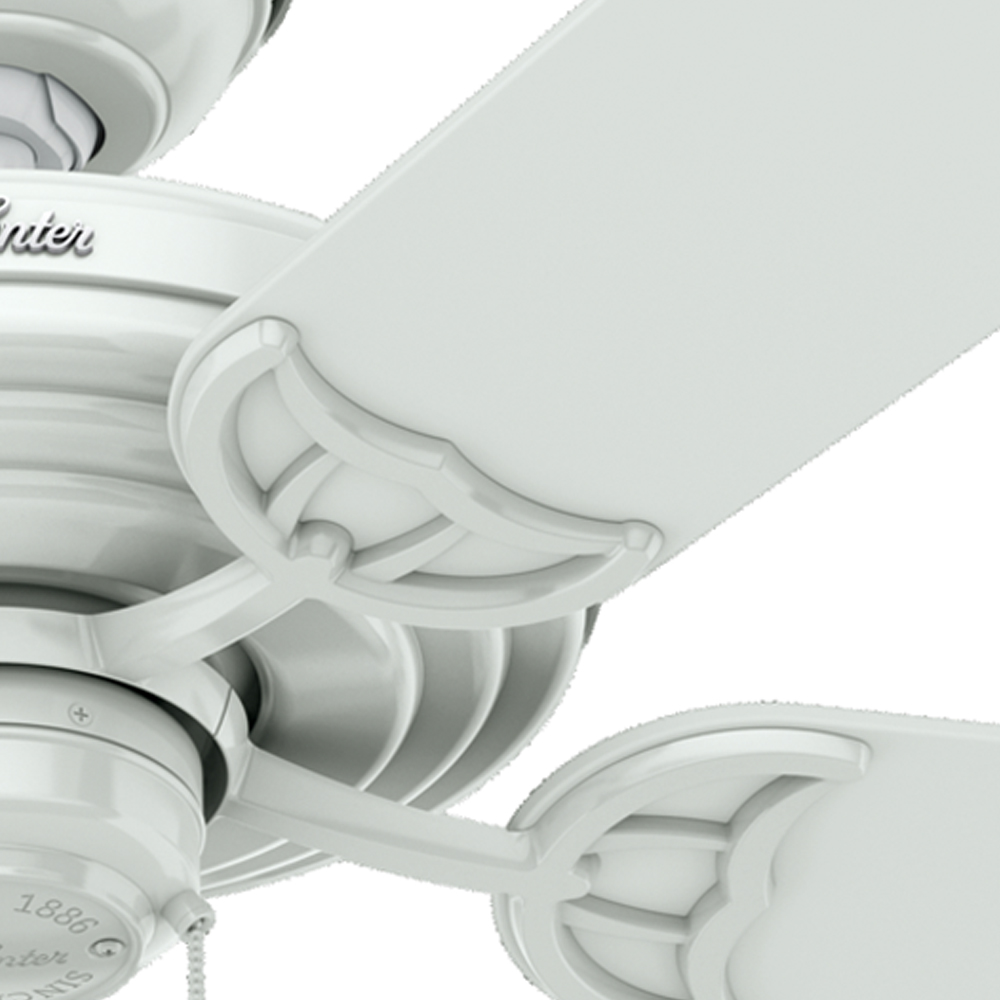52 inch Sea Air White Indoor/Outdoor Ceiling Fan and Pull Chain