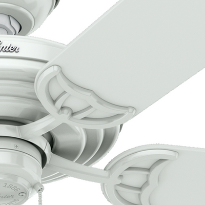 52 inch Sea Air White Indoor/Outdoor Ceiling Fan and Pull Chain