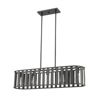 8.75'' Stella Matte Black 5 Light Linear Chandelier