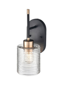 5'' Renitta Matte Black/Modern Gold 1 Light Wall Sconce