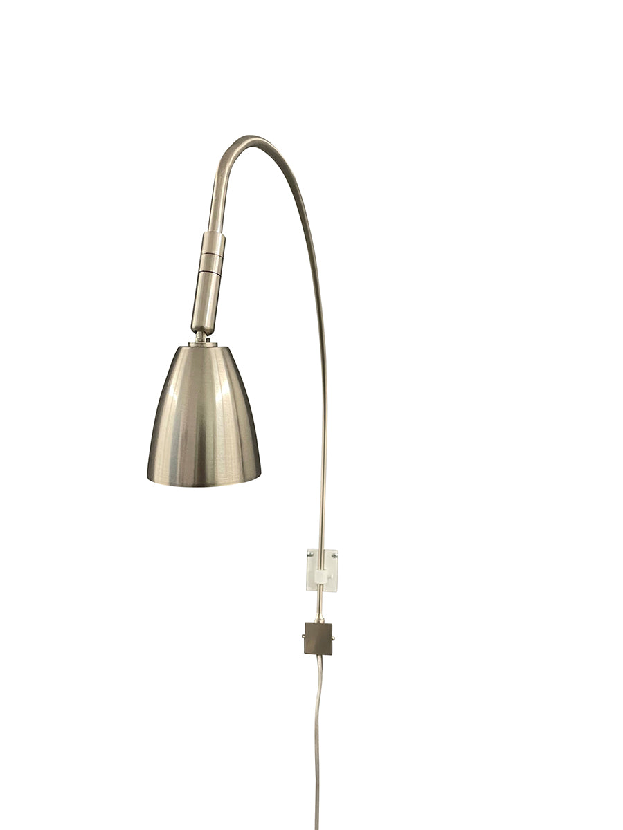 2.5-inch Arch Satin Nickel Plug-In Picture Light