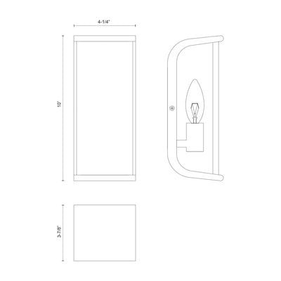 Abbott 10-in Steel Vanity Light