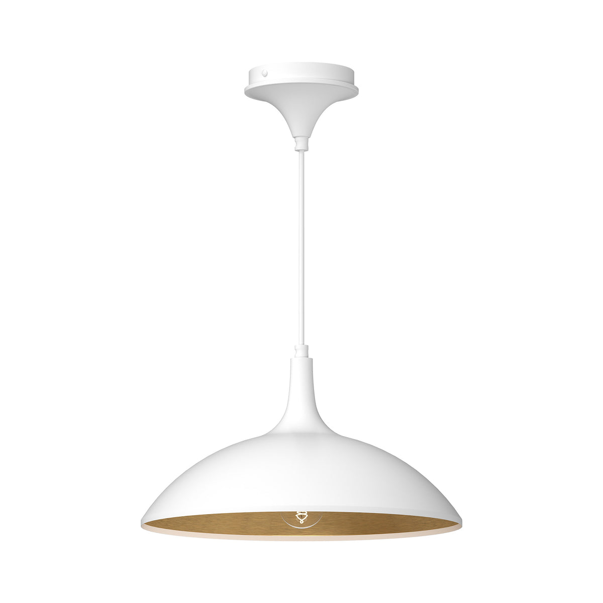 Abel 14-in Steel Dome Shade Pendant
