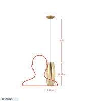 Chroman Empire 1 Light Mini Pendant