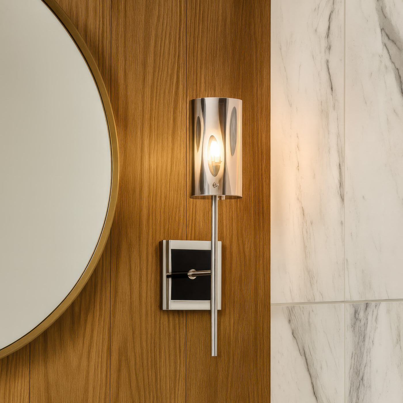 Chroman Empire 1 Light Chrome Wall Sconce