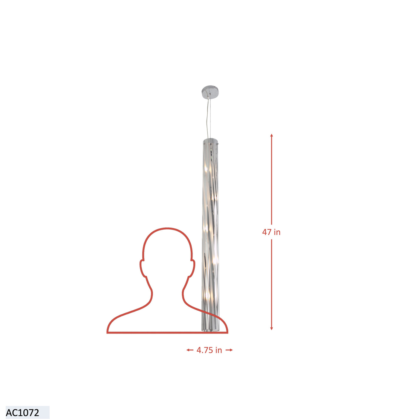 Chroman Empire 5 Light Tall Cylinder Pendant