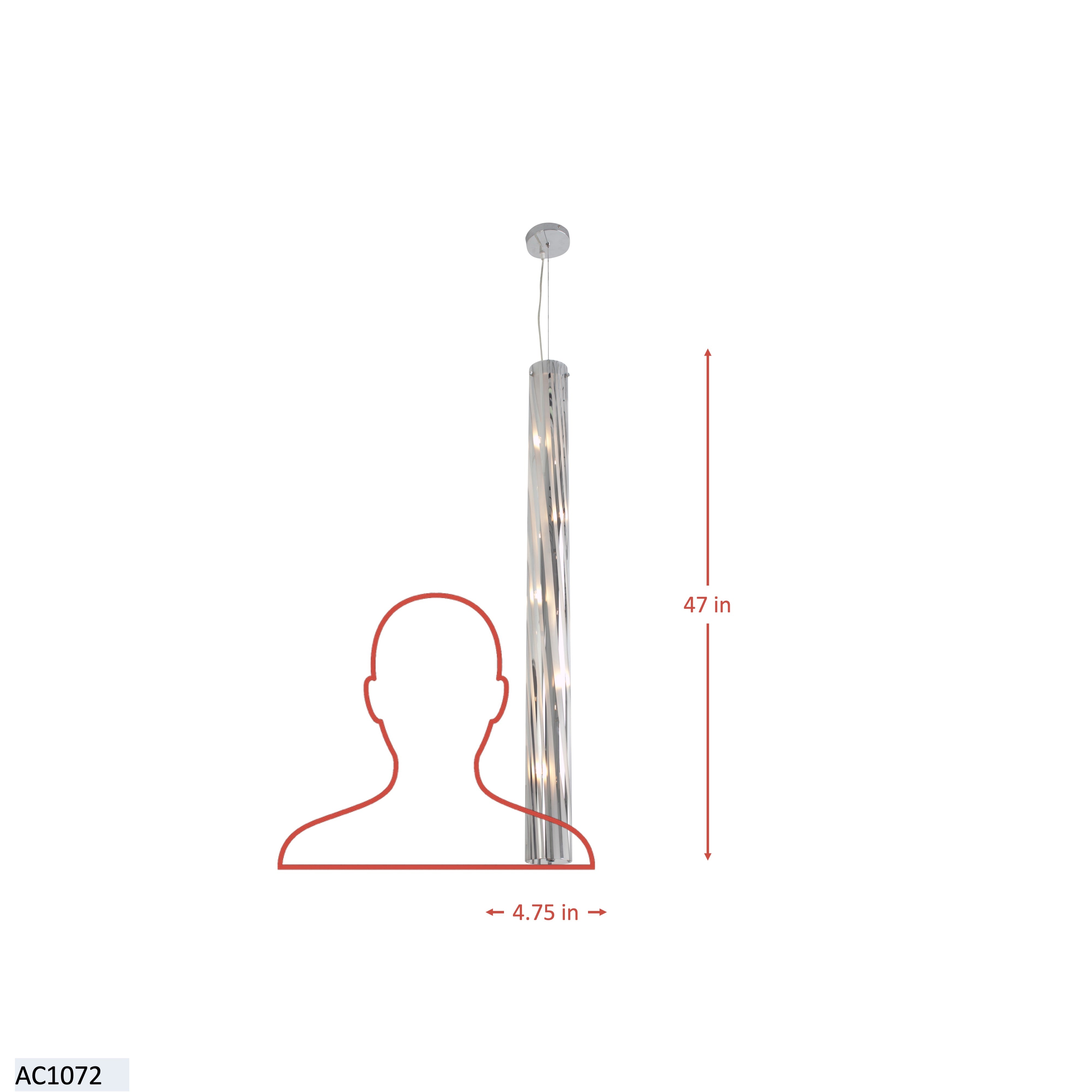 Chroman Empire 5 Light Tall Cylinder Pendant