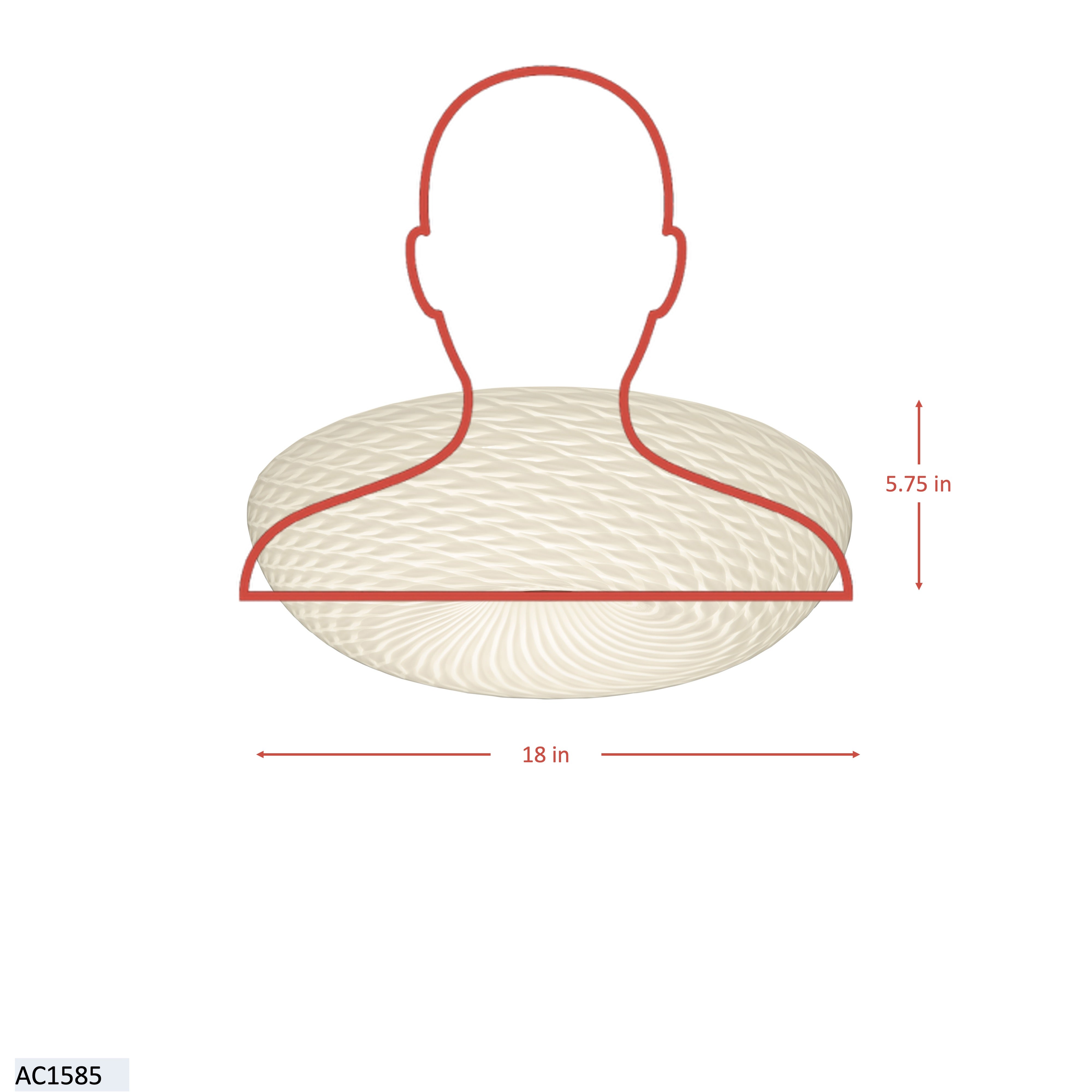 Swirled 3 Light Large Flush Mount