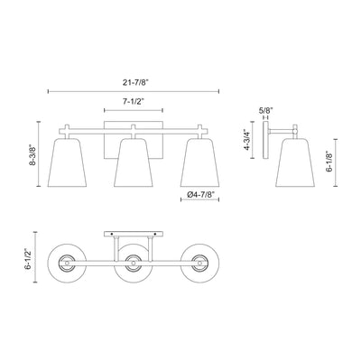 Addison 22-in Steel Vanity Light