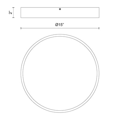 Adelaide 15-in Aluminum LED Flush Mount