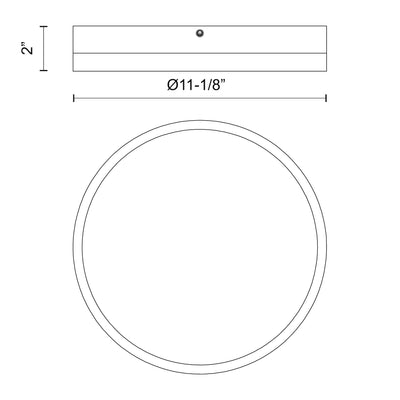 Adelaide 11-in Aluminum Flush Mount