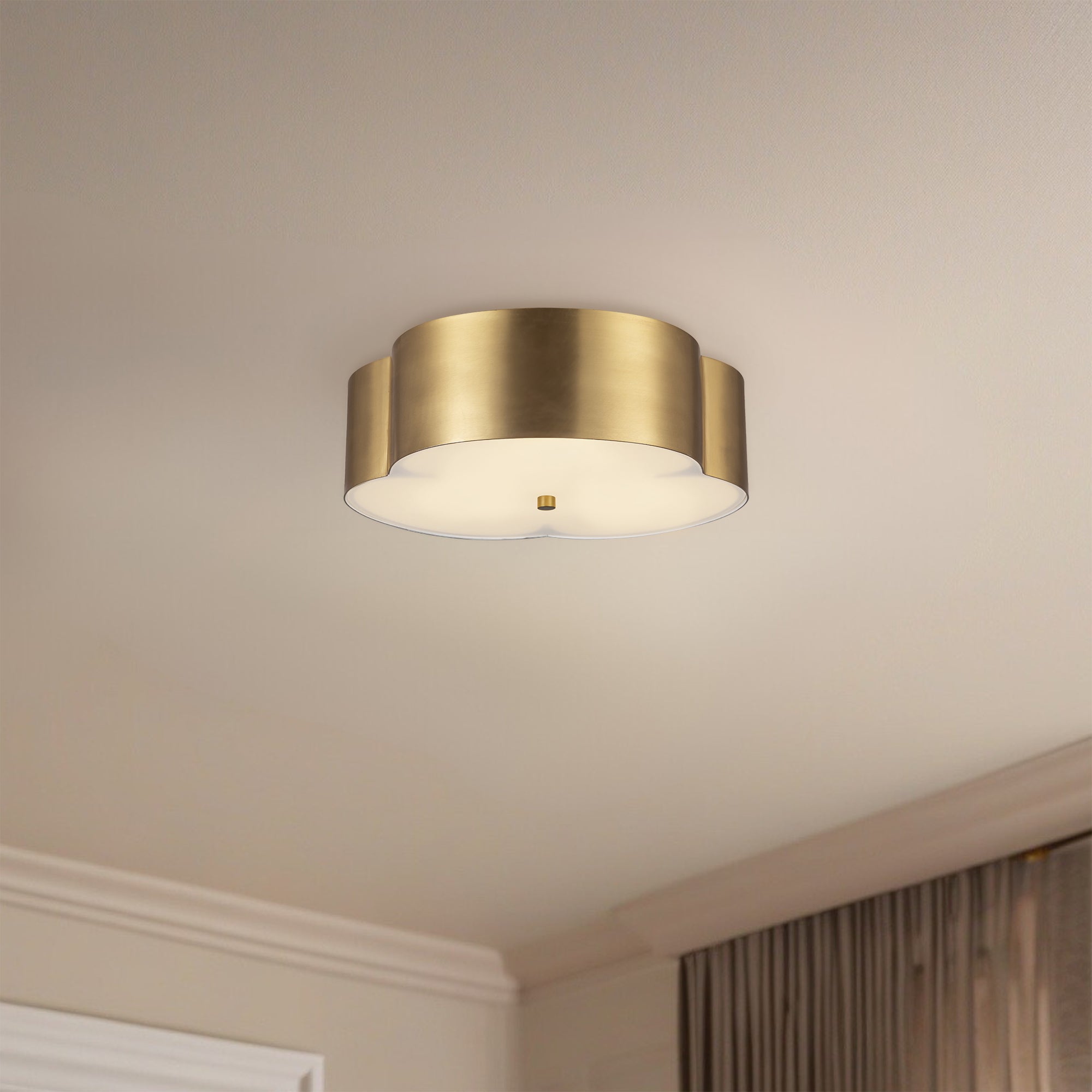 Adella 14-in Steel Flush Mount