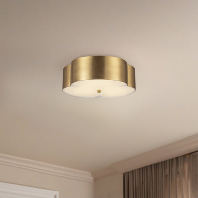 Adella 14-in Steel Flush Mount
