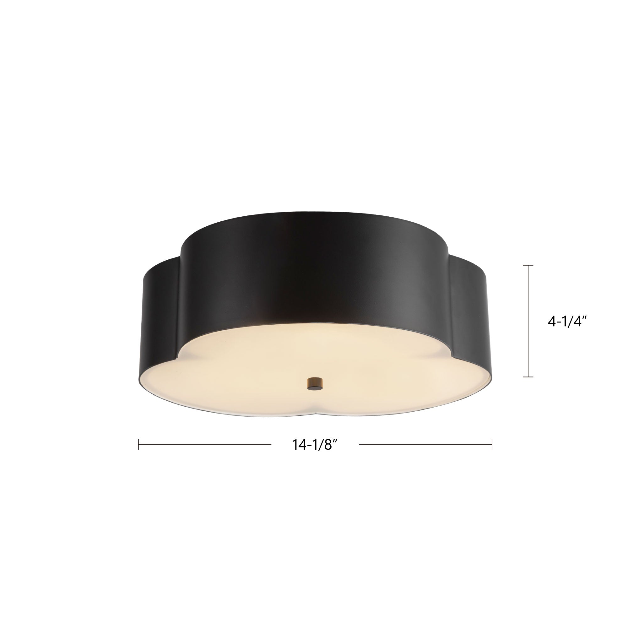 Adella 14-in Steel Flush Mount