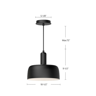 Adriano 10-in Steel Pendant