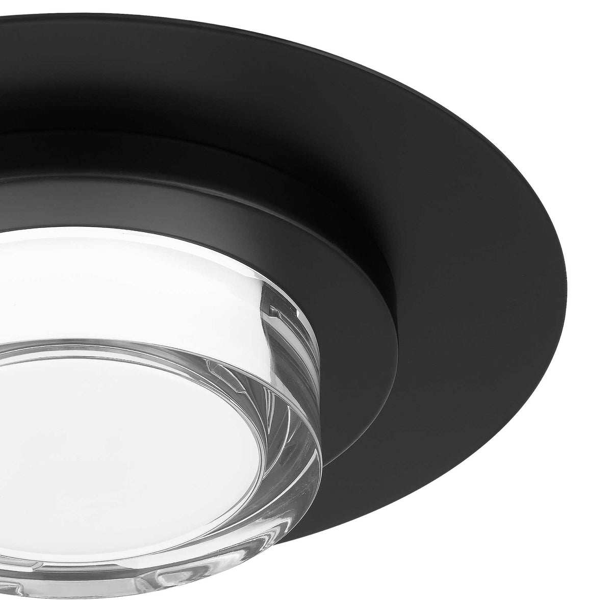 12-Inch Sand Black Plate Outdoor LED Flush Mount