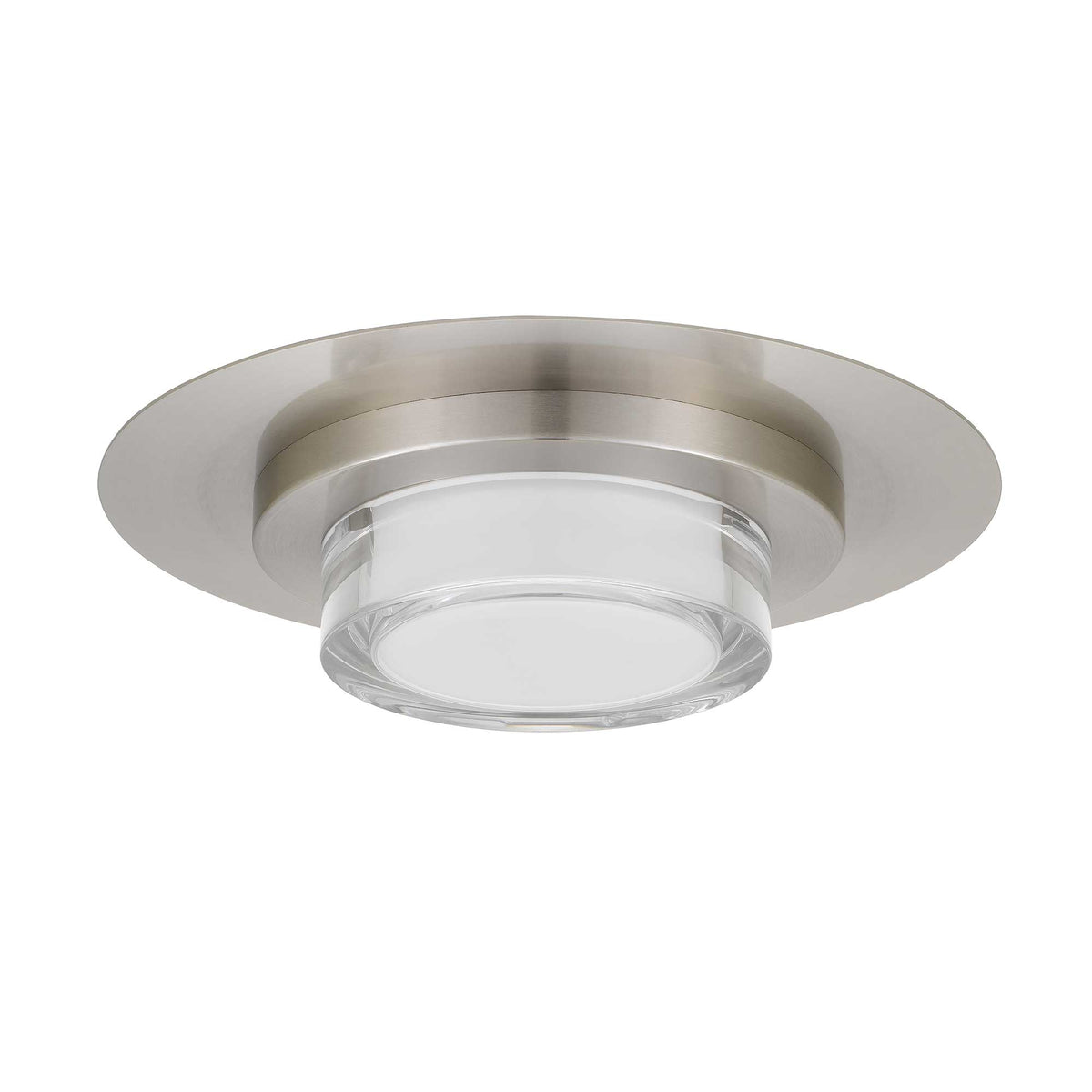 12-Inch Brushed Stainless Steel Plate Outdoor LED Flush Mount