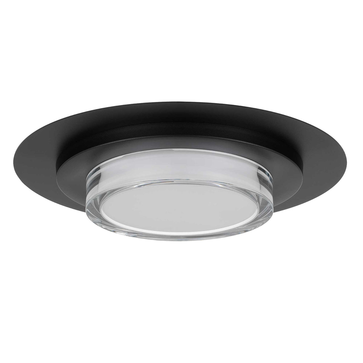 16-Inch Sand Black Plate Outdoor LED Flush Mount
