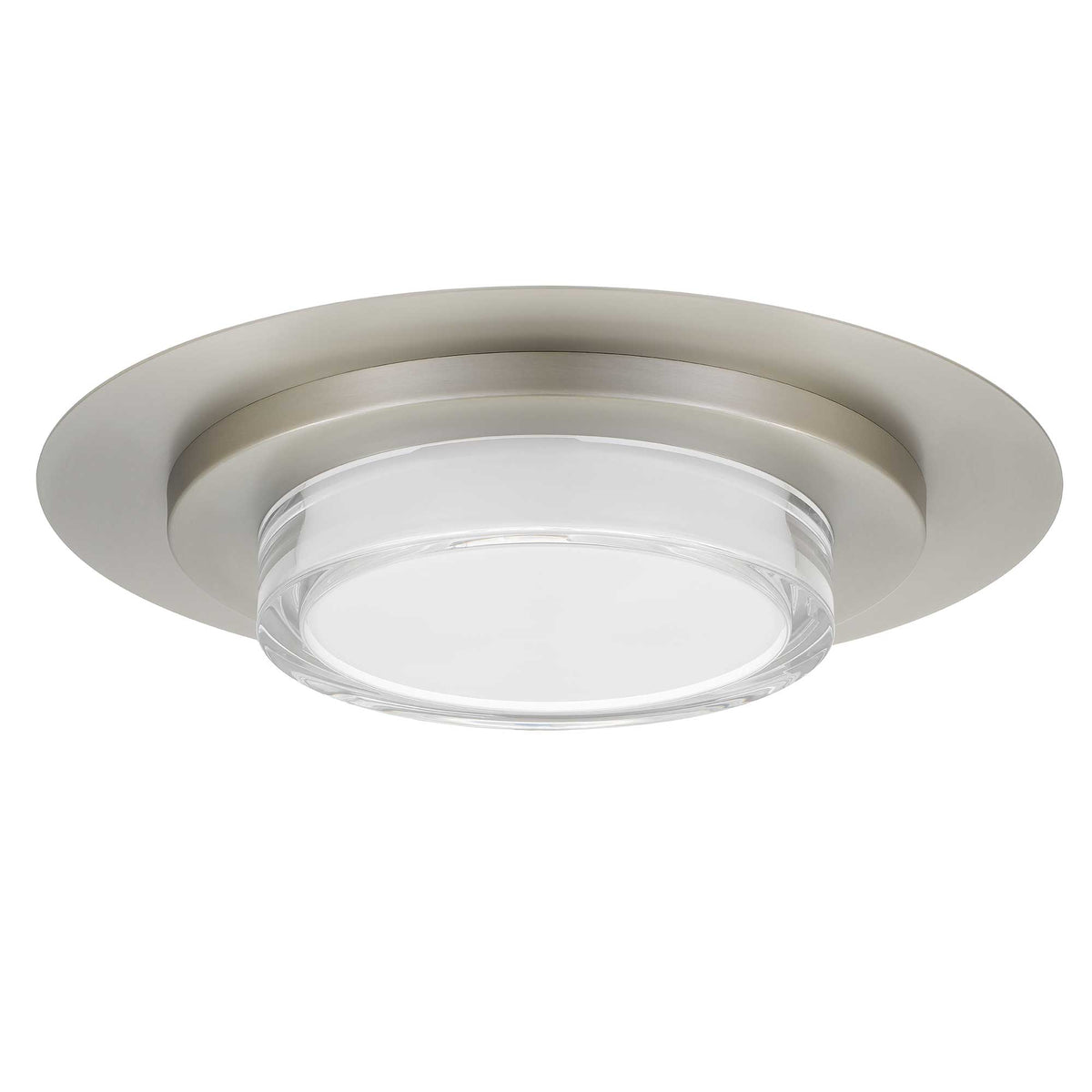 16-Inch Brushed Stainless Steel Plate Outdoor LED Flush Mount