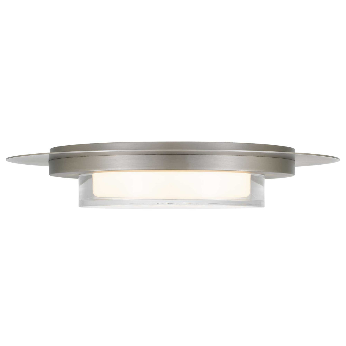 16-Inch Brushed Stainless Steel Plate Outdoor LED Flush Mount