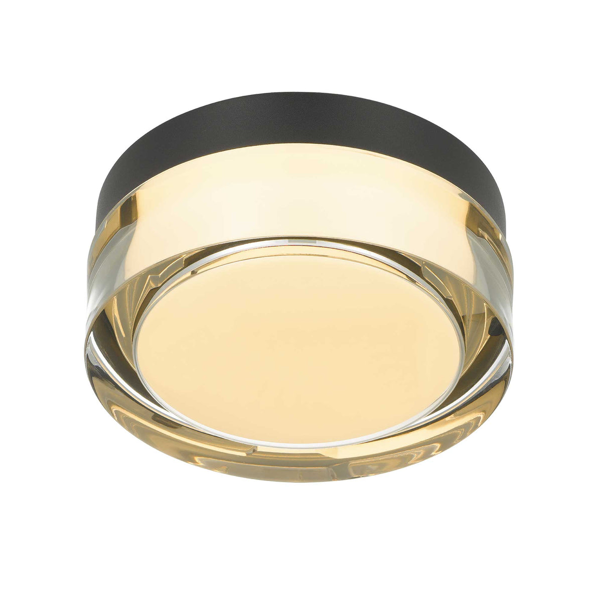 6-Inch Sand Black Sunspot Outdoor LED Flush Mount
