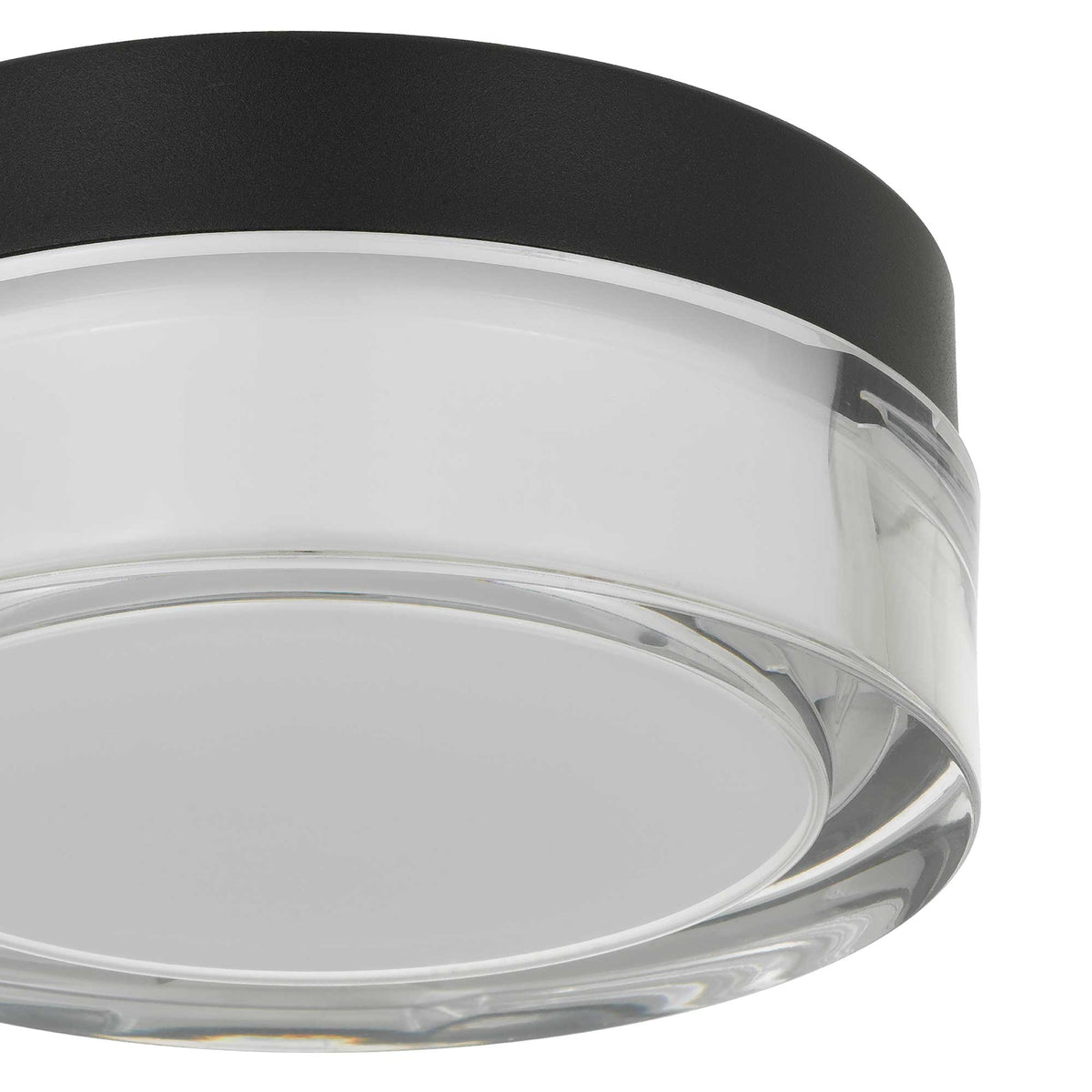 6-Inch Sand Black Sunspot Outdoor LED Flush Mount