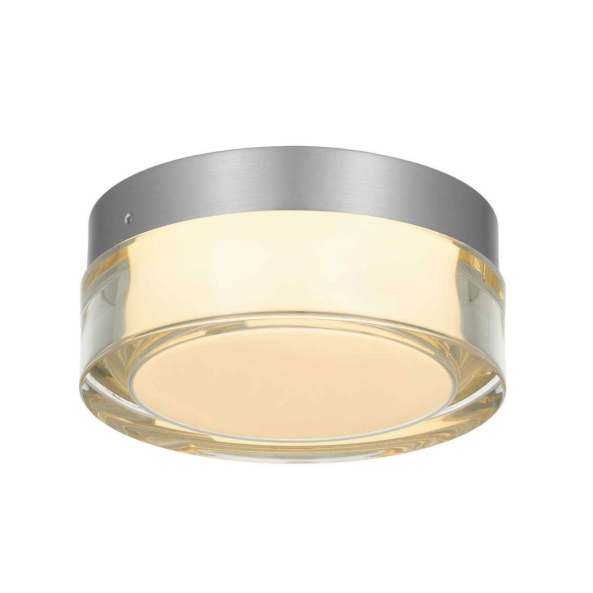 6-Inch Brushed Stainless Steel Sunspot Outdoor LED Flush Mount