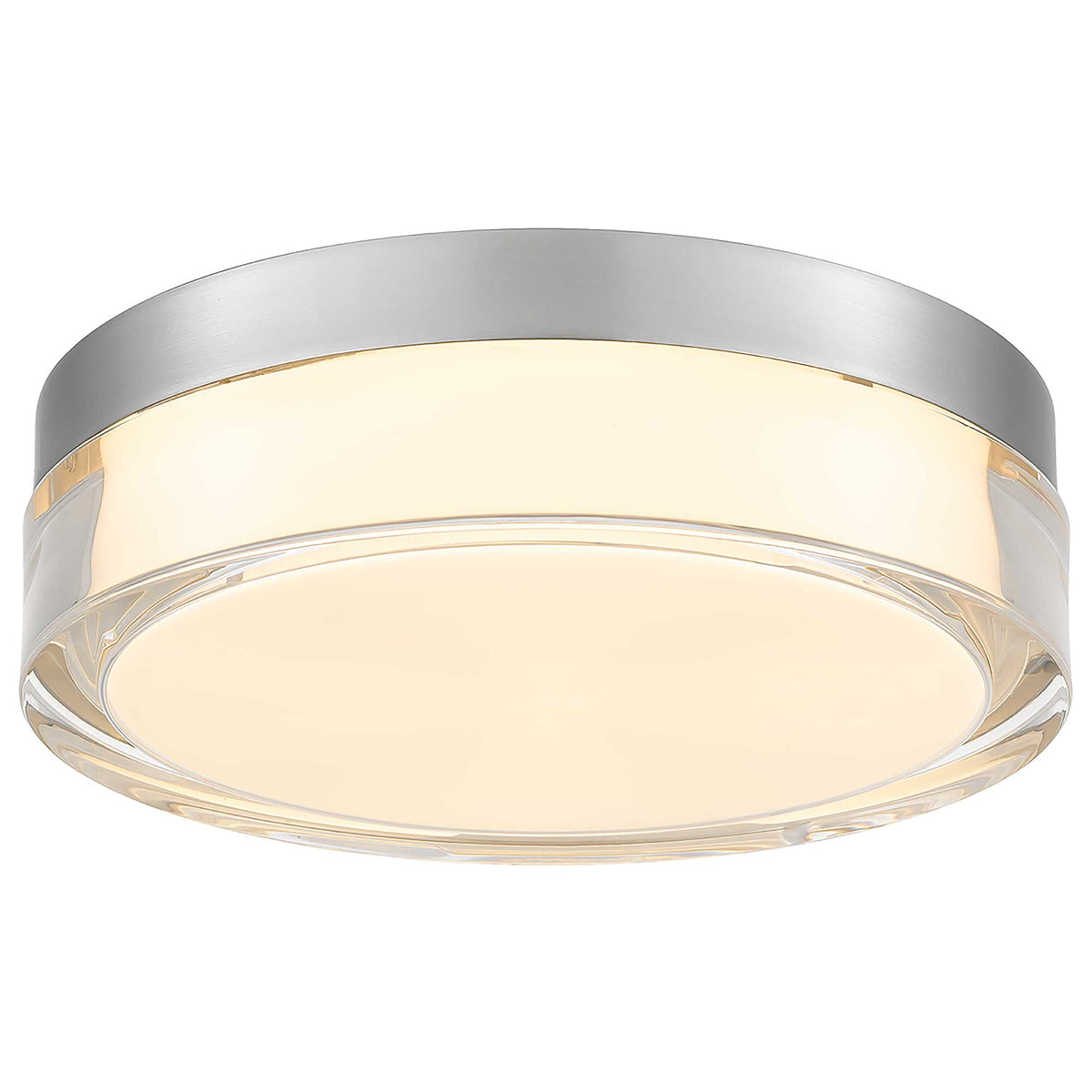 9-Inch Brushed Stainless Steel Sunspot Outdoor LED Flush Mount