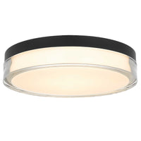 12-Inch Sand Black Sunspot Outdoor LED Flush Mount