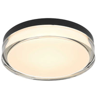 12-Inch Sand Black Sunspot Outdoor LED Flush Mount