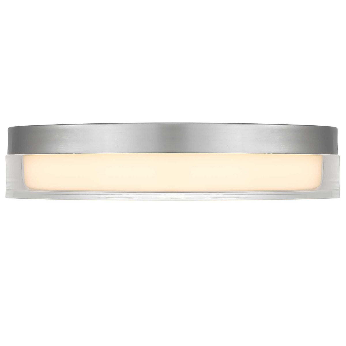 12-Inch Brushed Stainless Steel Sunspot Outdoor LED Flush Mount