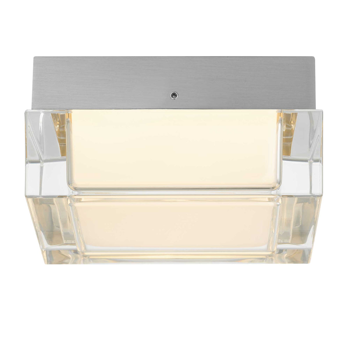 5-Inch Brushed Stainless Steel Box Outdoor LED Flush Mount