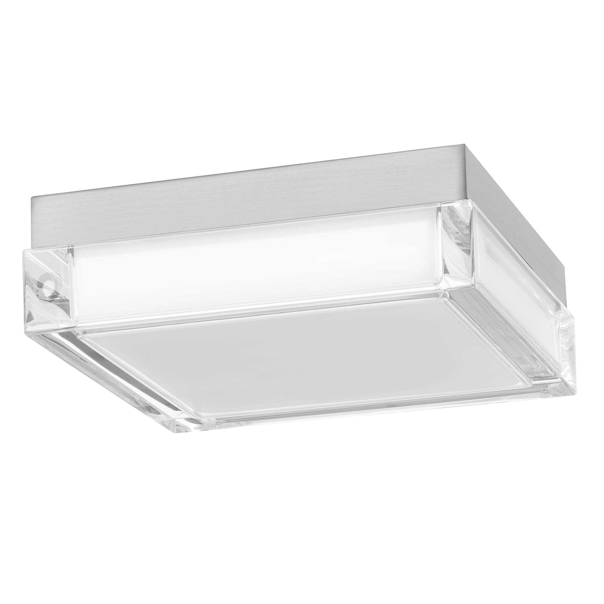 8-Inch Brushed Stainless Steel Box Outdoor LED Flush Mount